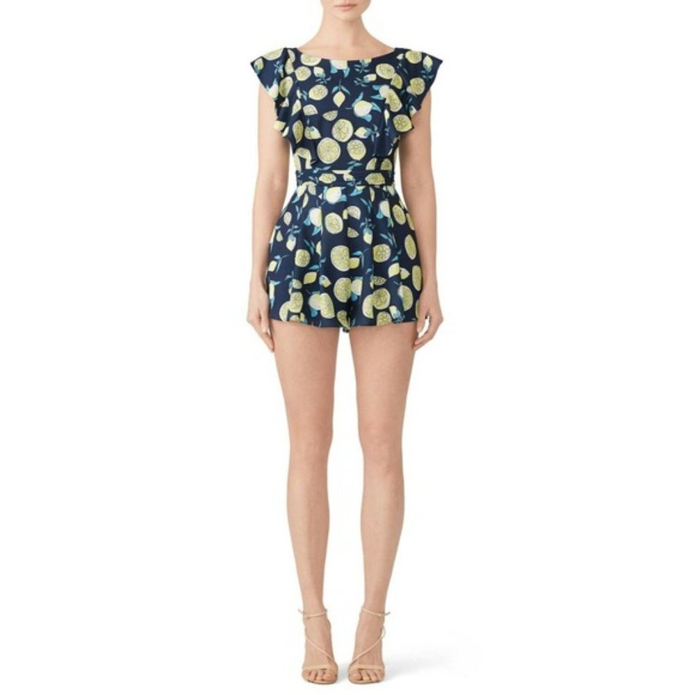 Fame & Partners The Vorsane Playsuit Romper Lemon Size 6 - Picture 4 of 15